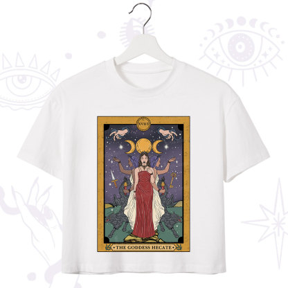 Purplehecate The Goddess Hecate Tarot Crop T-Shirt