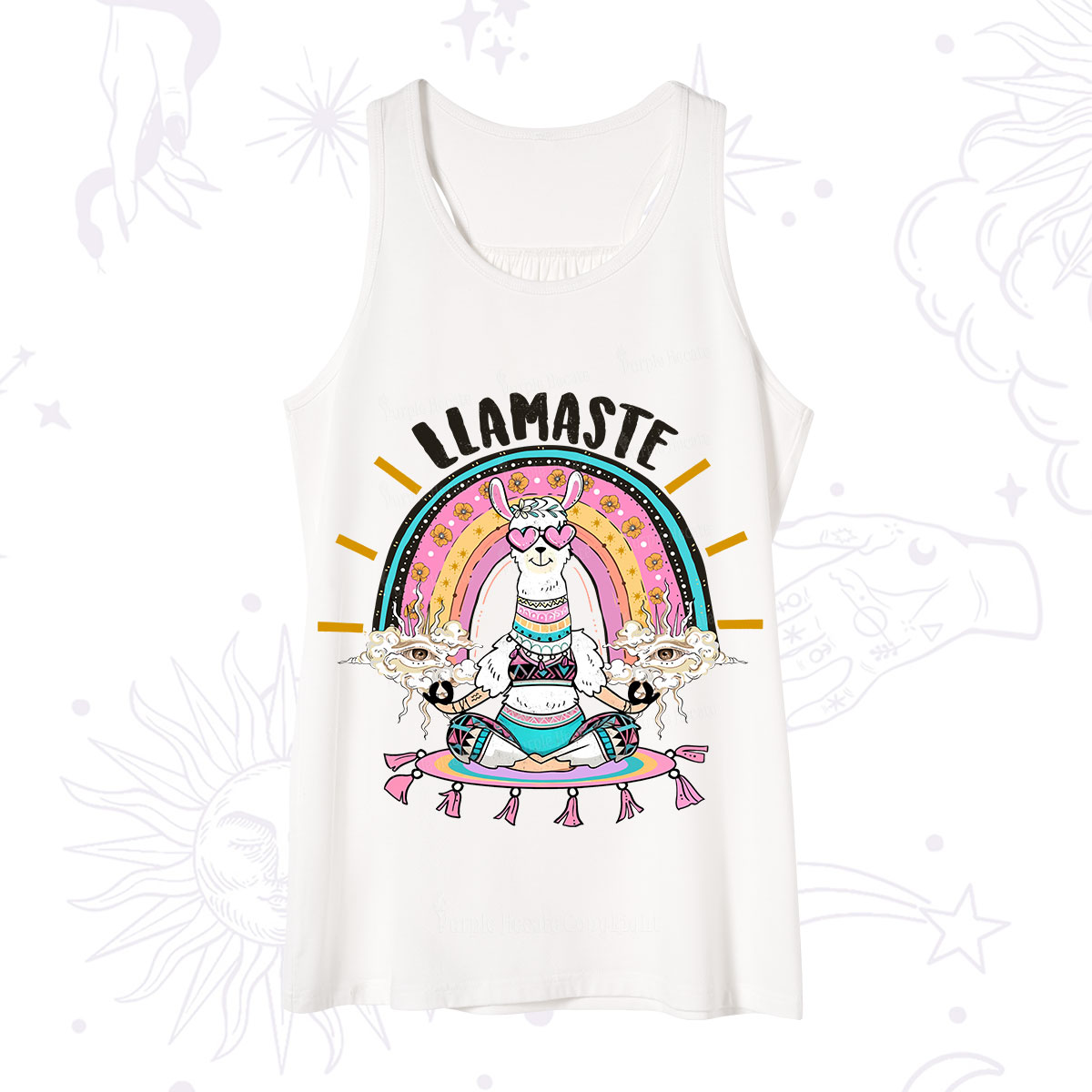 Purplehecate Llama Meditating Tank