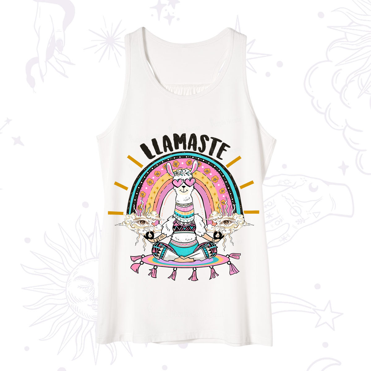 Purplehecate Llama Meditating Tank