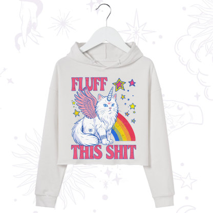 Purplehecate Fluff This Sh*t Cat Crop Hoodie