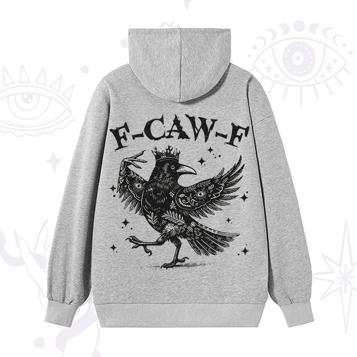 Purplehecate F-caw-f Funny Crow Hoodie
