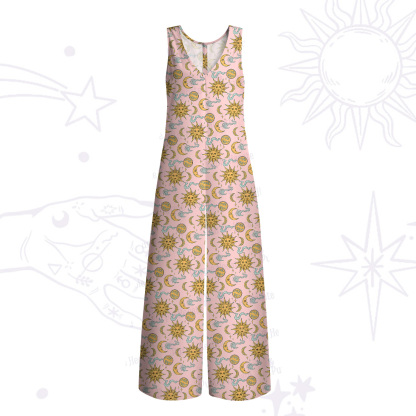 Purplehecate Magic of Sun and Moon Wide Leg Jumpsuit