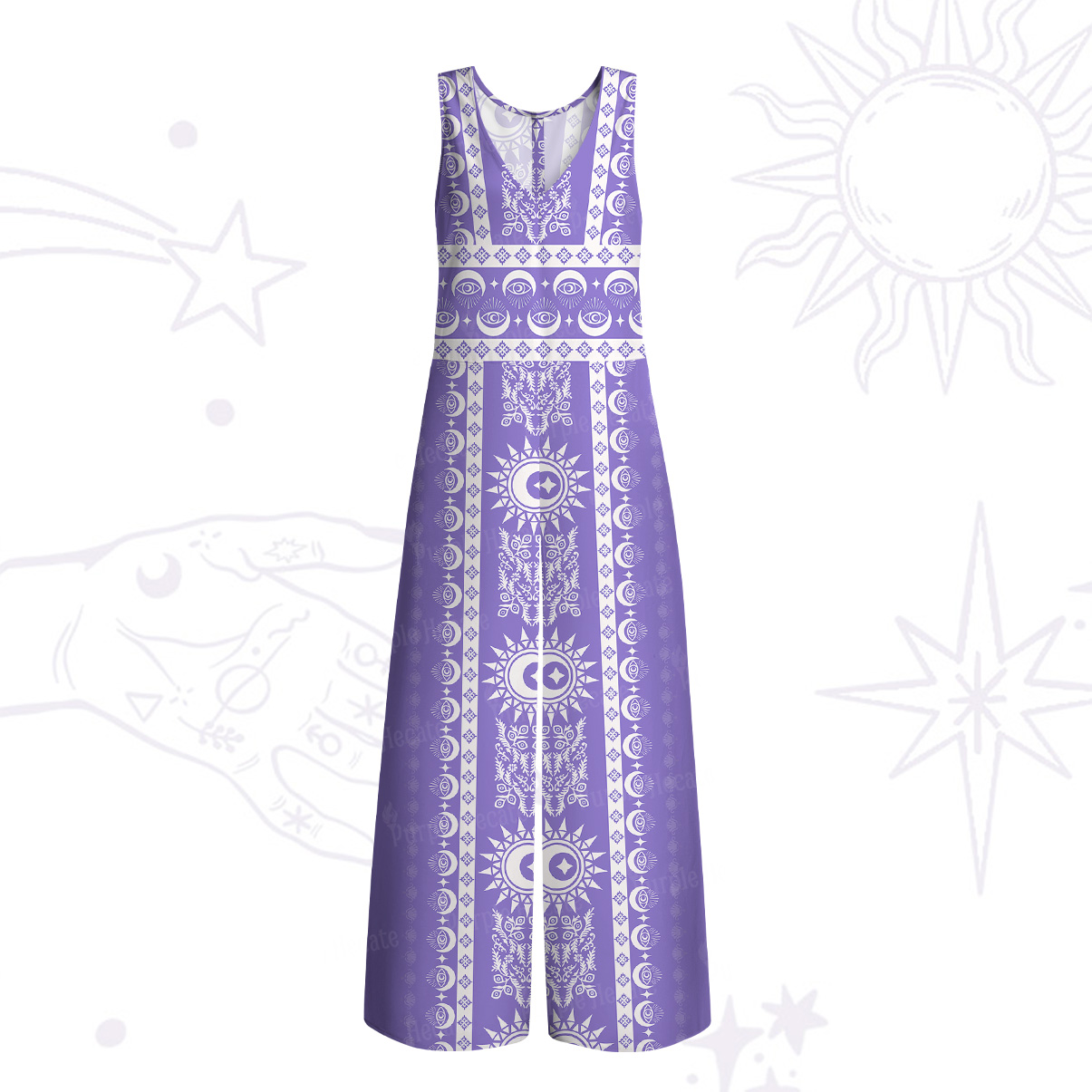 Purplehecate Visionary Sun Wide Leg Jumpsuit