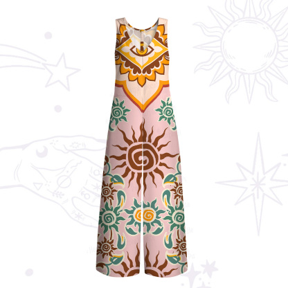 Purplehecate Solar Whispers Witch Wide Leg Jumpsuit