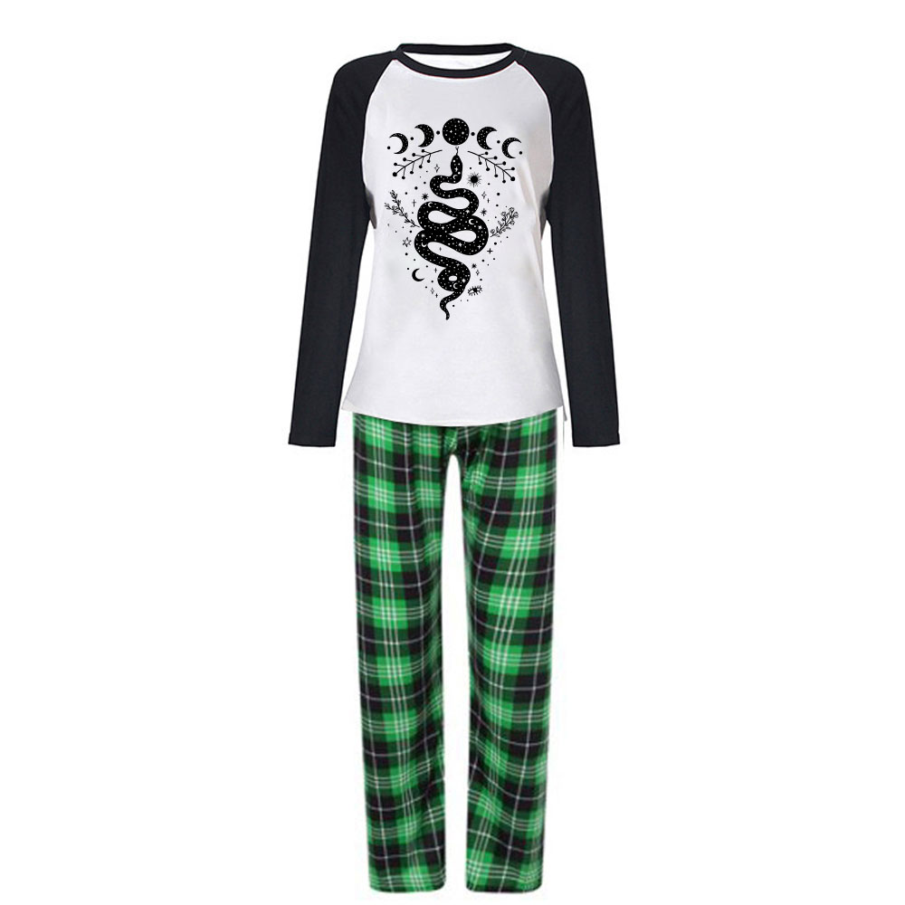 Purplehecate Snake And Moon Phase Comfort Christmas Pajamas