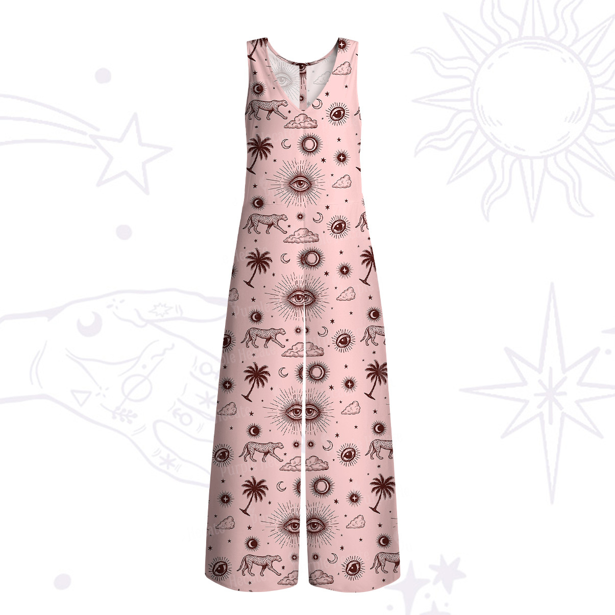 Purplehecate Eye of the Universe Wide Leg Jumpsuit