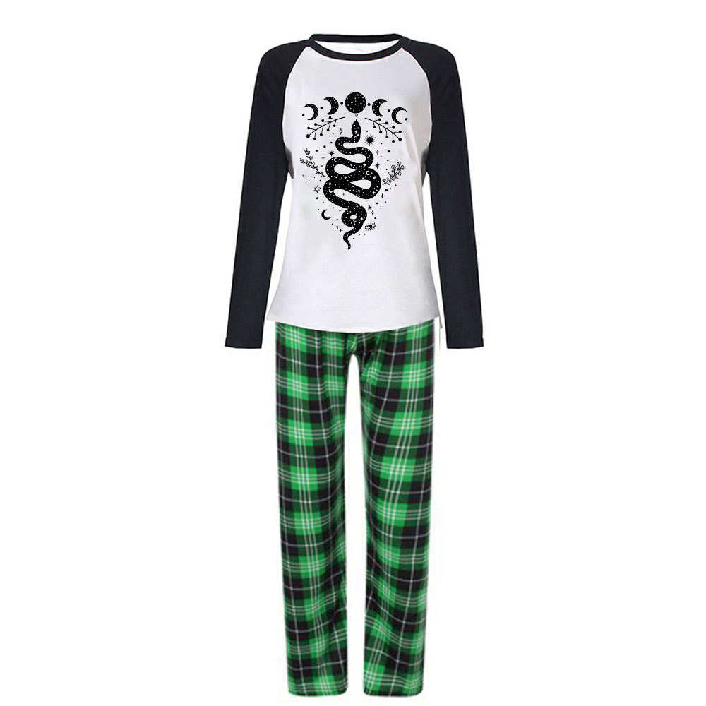 Purplehecate Snake And Moon Phase Comfort Christmas Pajamas