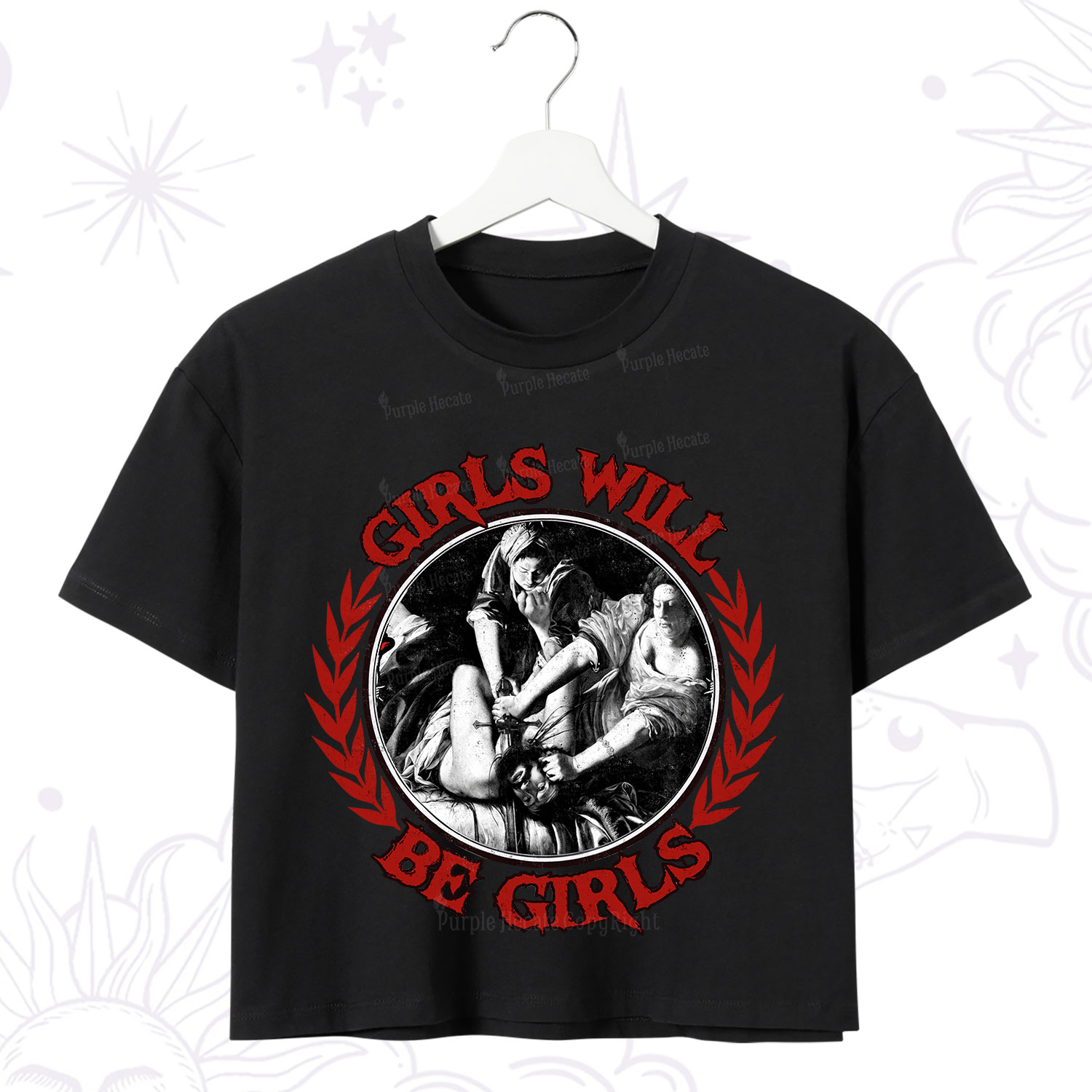 Purplehecate Girls Will Be Girls Witch Crop T-Shirt