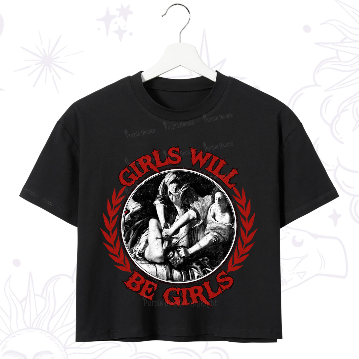 Purplehecate Girls Will Be Girls Witch Crop T-Shirt