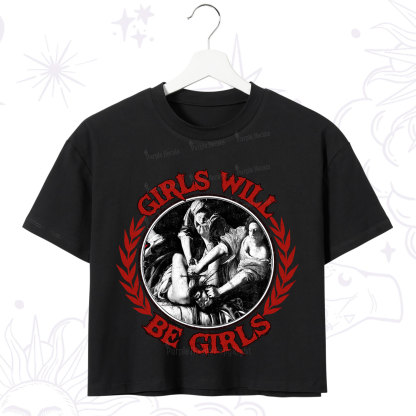Purplehecate Girls Will Be Girls Witch Crop T-Shirt