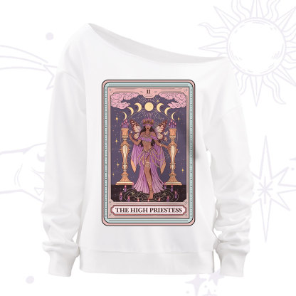 Purplehecate The Mystic High Priestess Off The Shoulder Sweatshirt