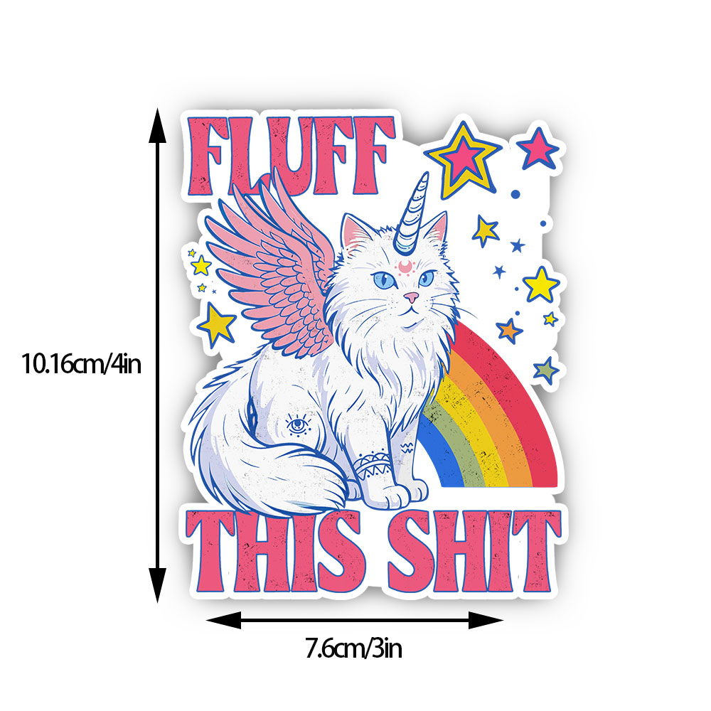 Purplehecate Fluff This Sh*t Cat Sticker