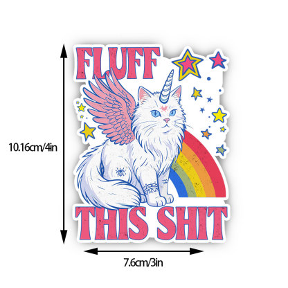 Purplehecate Fluff This Sh*t Cat Sticker