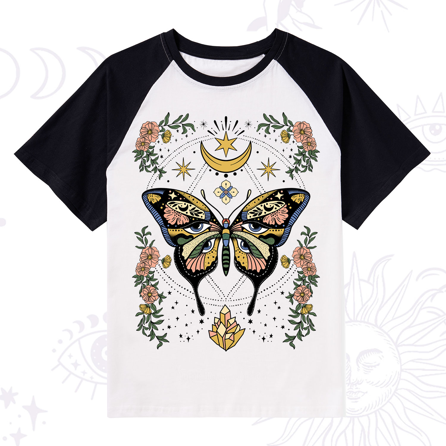 Purplehecate I Am Opening Raglan Short Sleeve T‑Shirt