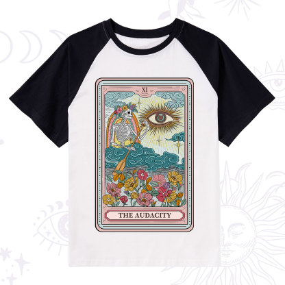 Purplehecate The Audacity Tarot Raglan Short Sleeve T‑Shirt