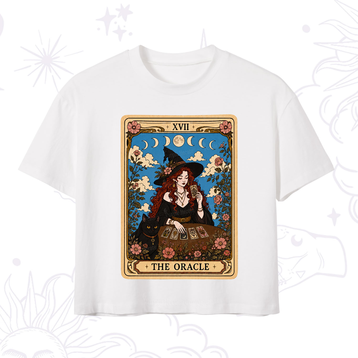 Purplehecate The Oracle Witch Tarot Crop T-Shirt