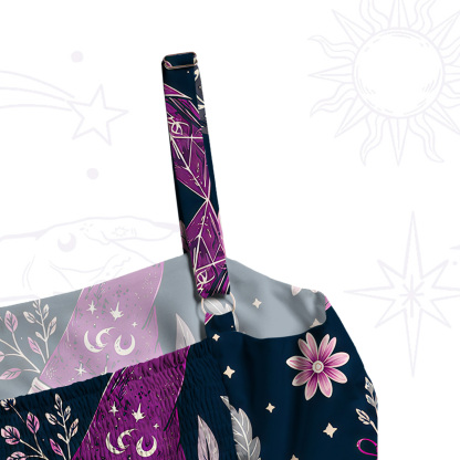 Purplehecate Witchcraft Spellbook Wide Straps Maxi Dress