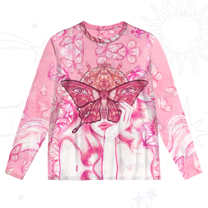 Purplehecate Butterfly Witchy Mesh Long Sleeve Top