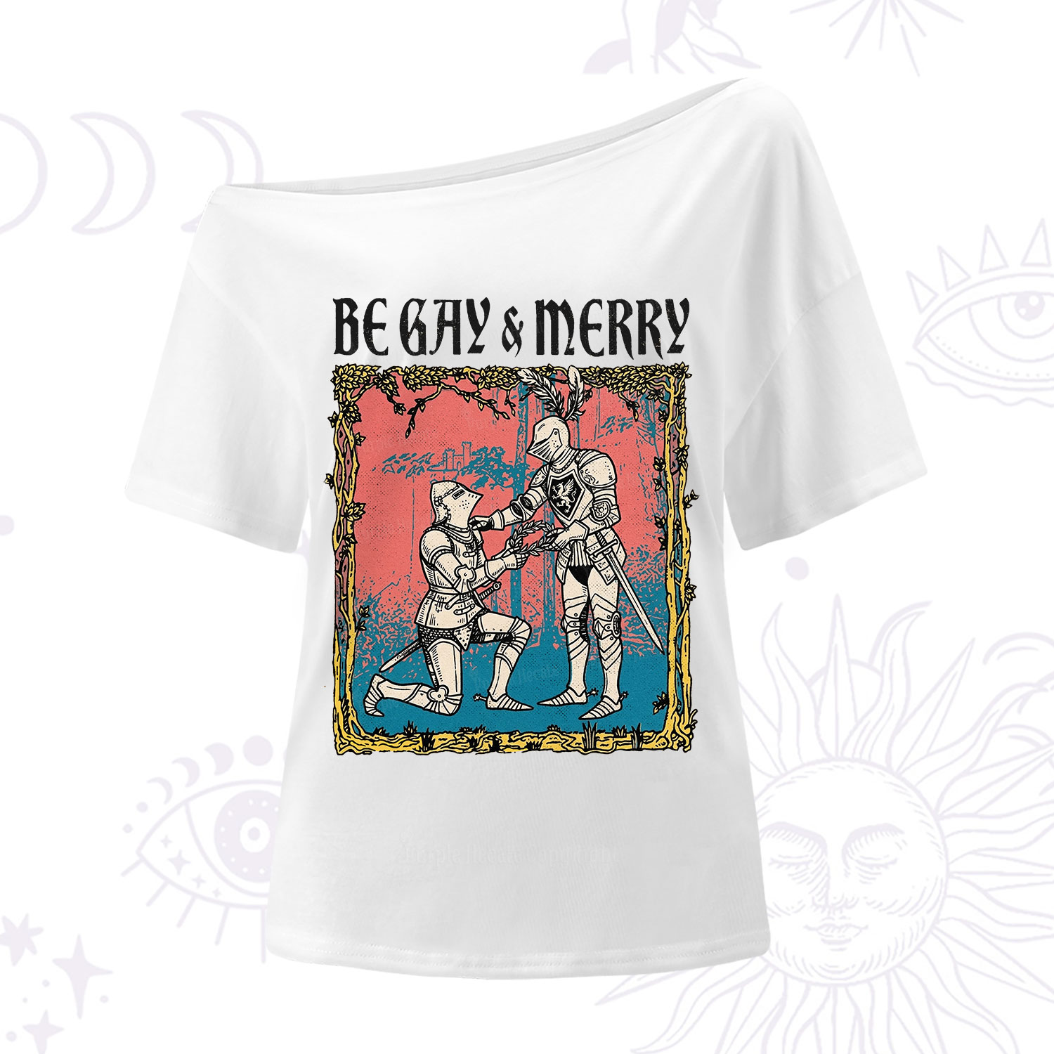Purplehecate Be Gay & Merry Chivalry Pride One Shoulder T-Shirt