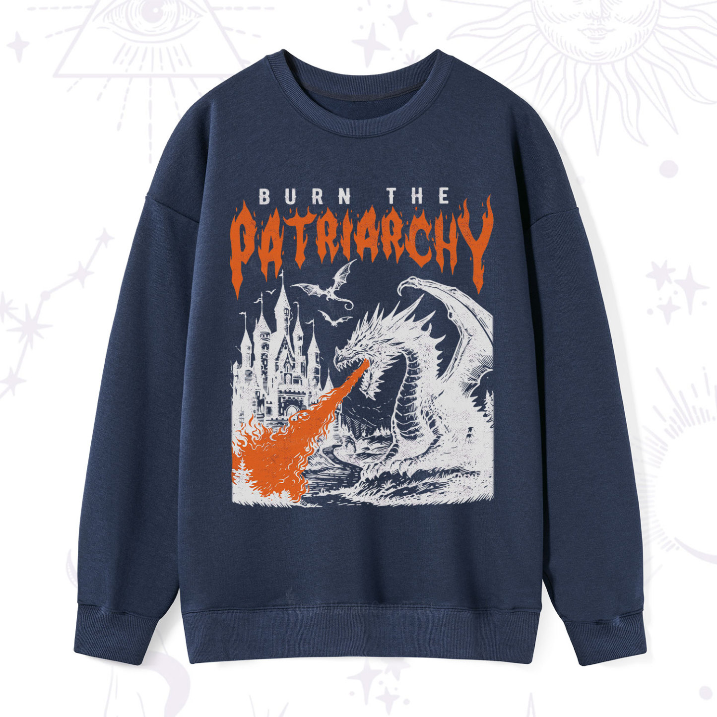 Purplehecate Burn the Patriarchy Dragon Sweatshirt