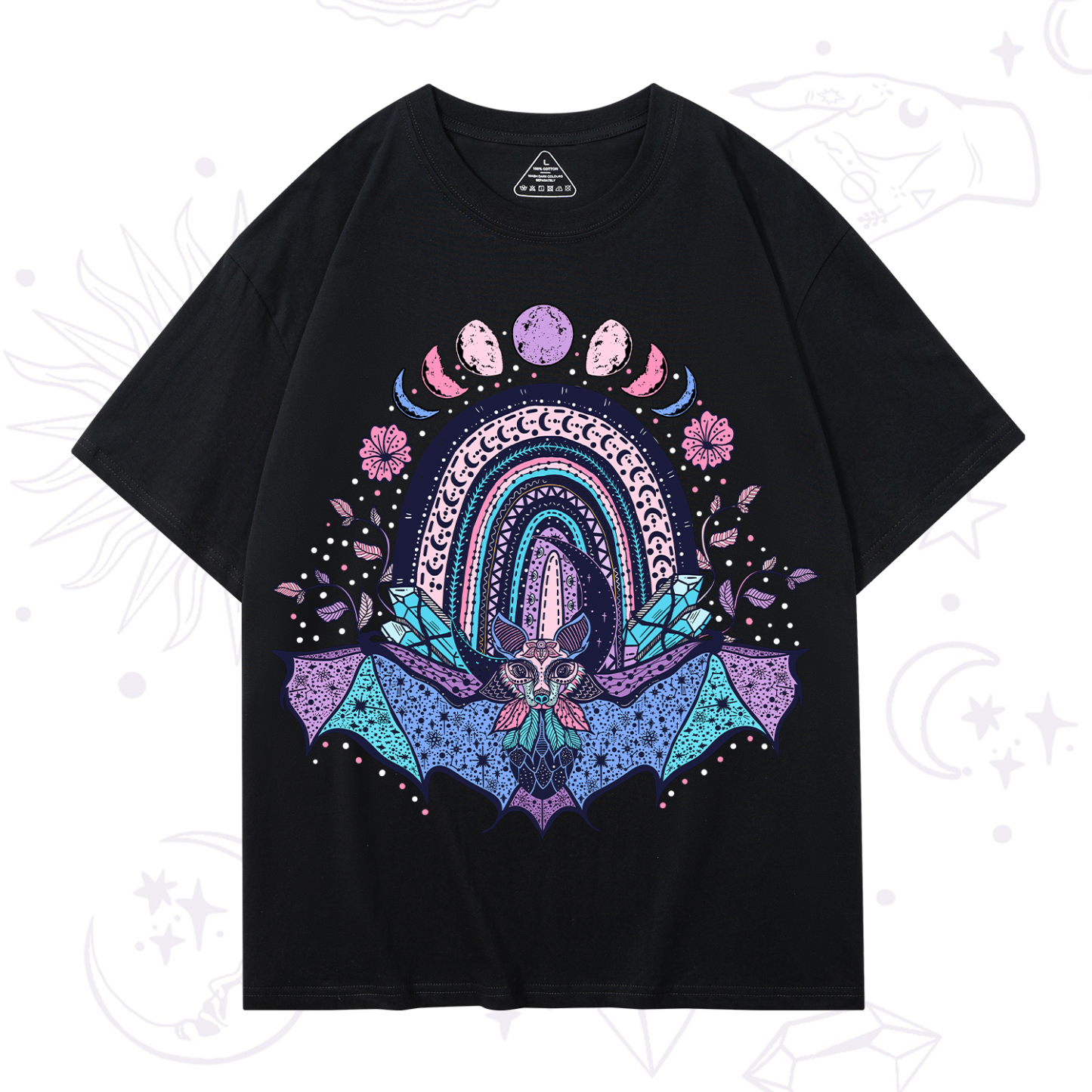 Magic Purplehecate Moon Phase Bat T-Shirt