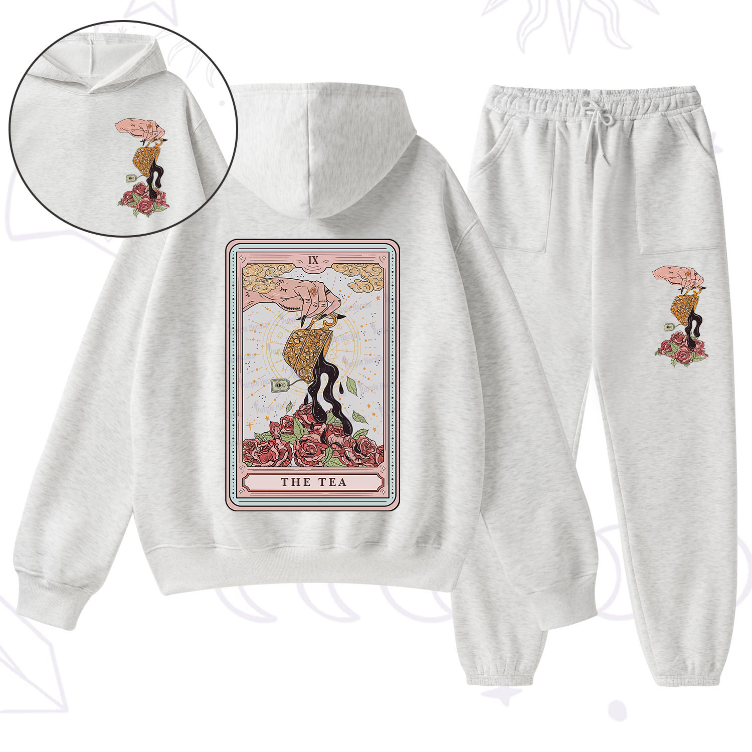 Purplehecate The Tea Food Tarot Fleece Hoodie Suit