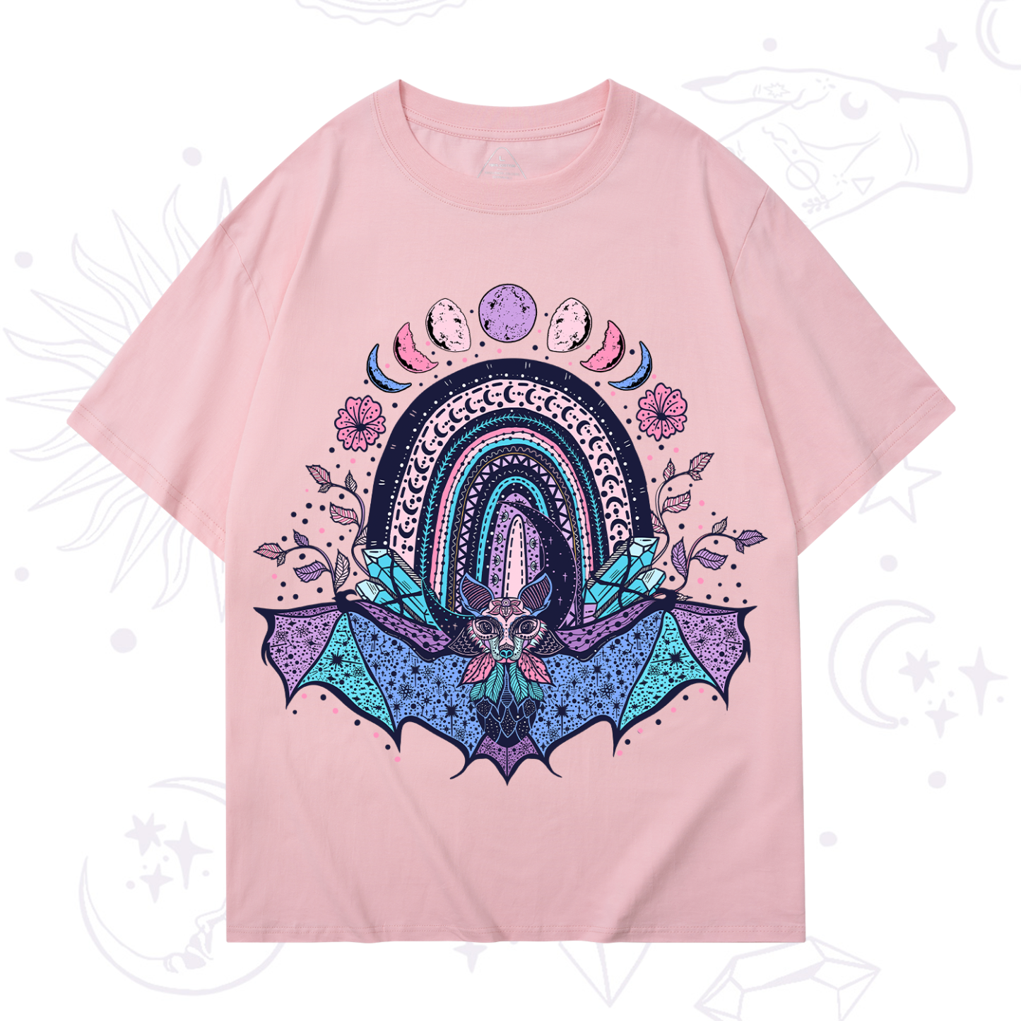 Purplehecate Moon Phase Bat T-Shirt