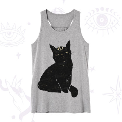 Purplehecate Third Eye Black Cat Tank
