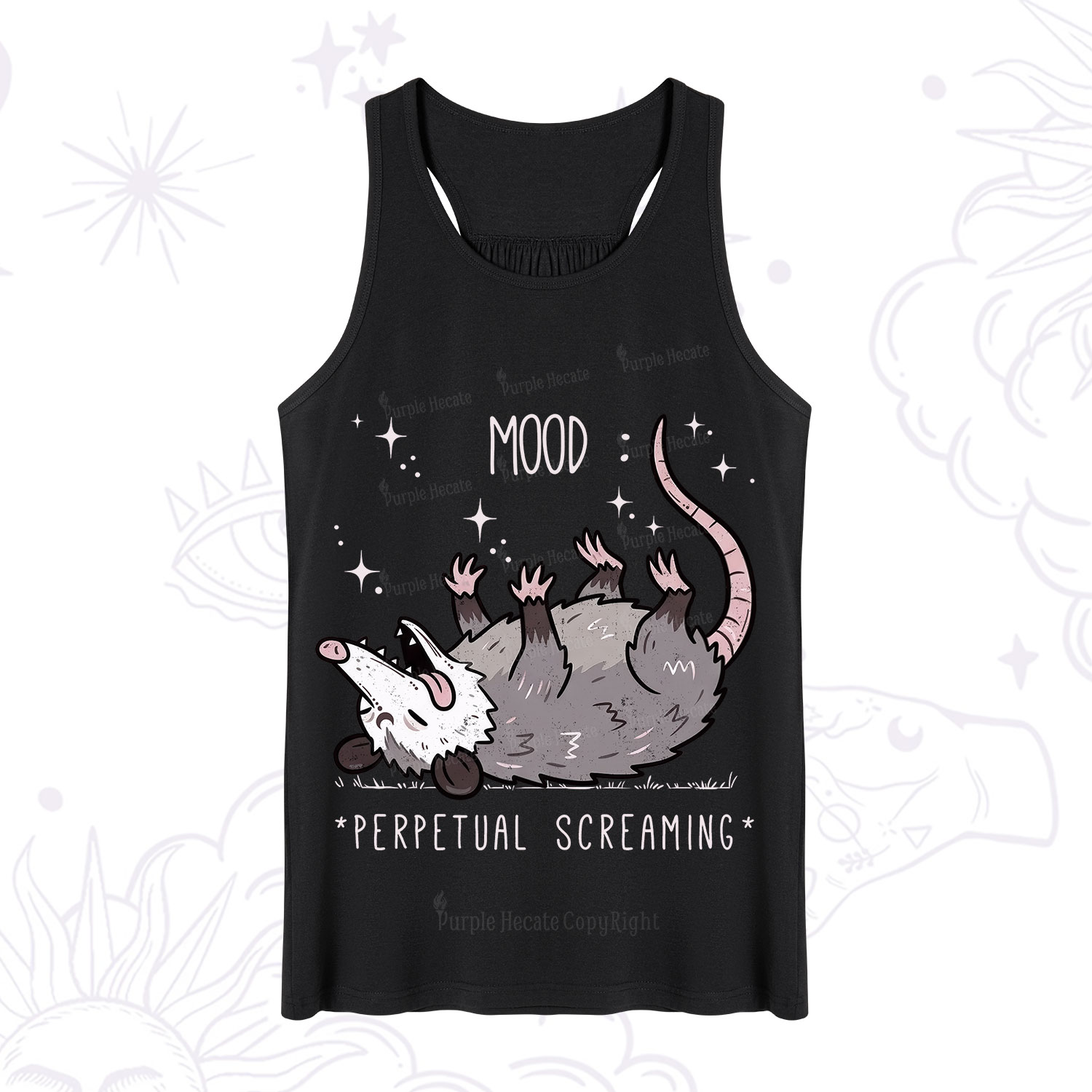 Purplehecate Mood Perpetual Screaming Opossum Tank