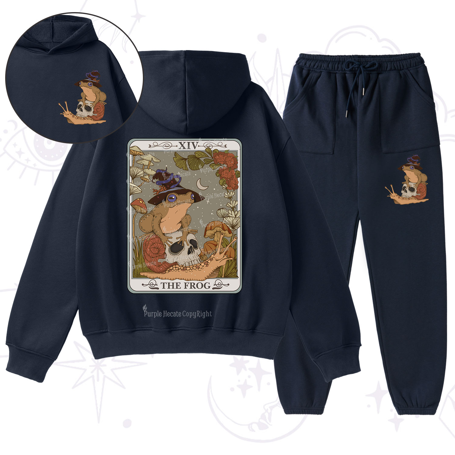 Purplehecate The Frog Tarot Fleece Hoodie Suit