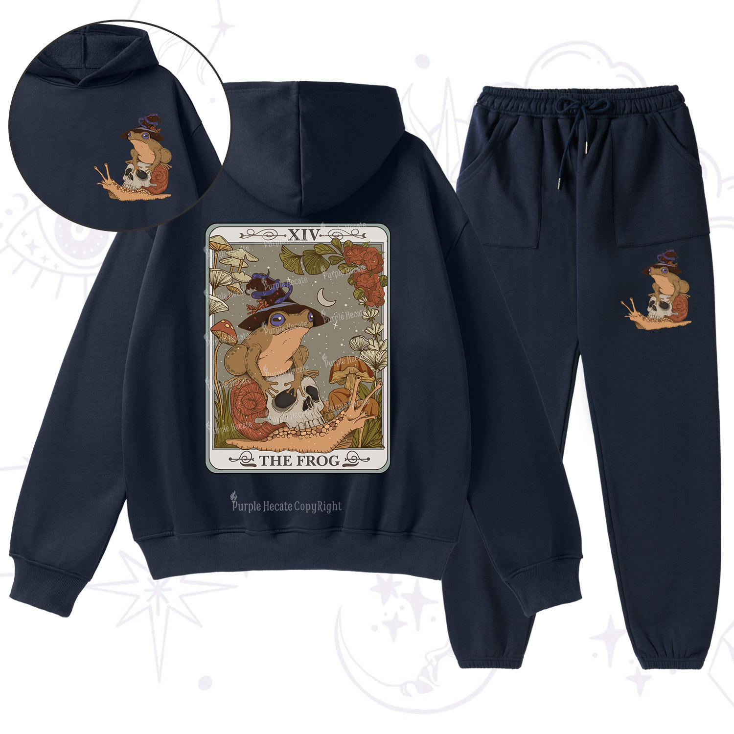Purplehecate The Frog Tarot Fleece Hoodie Suit