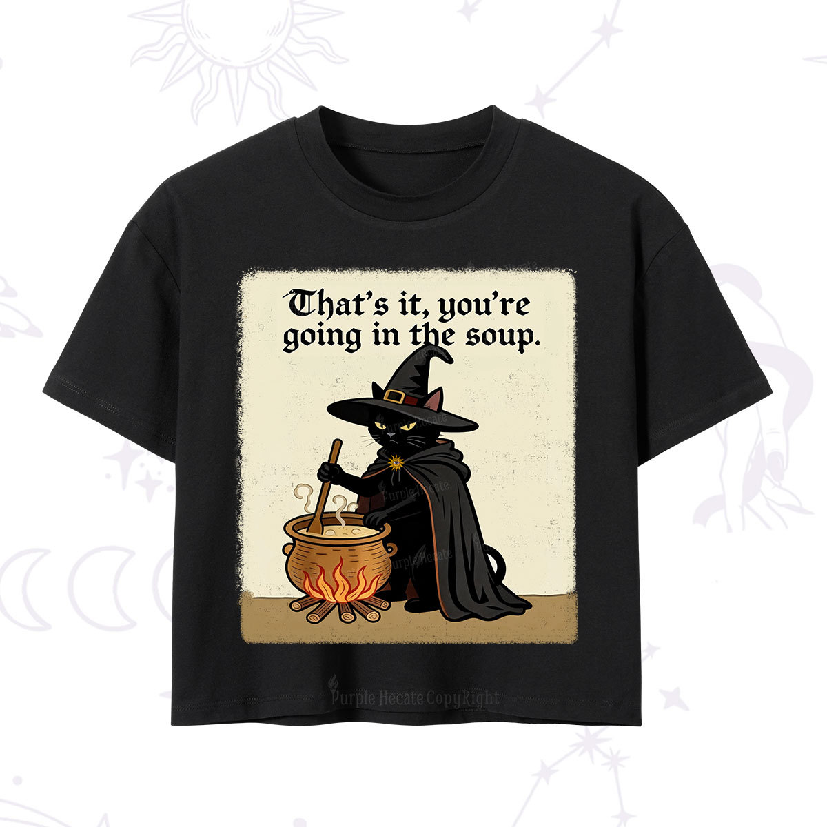 Purplehecate That's It You're Going in the Soup Crop T-Shirt