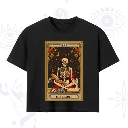 Purplehecate The Reader Tarot Card Crop T-Shirt