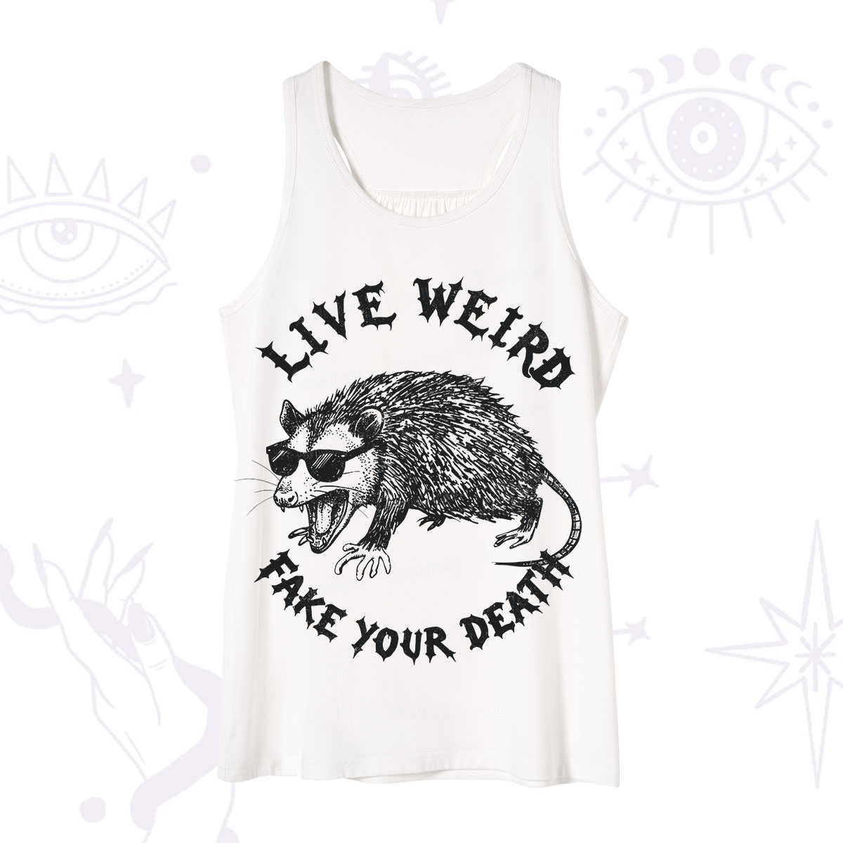 Purplehecate Live Weird Fake Your Death Silly Opossum Tank