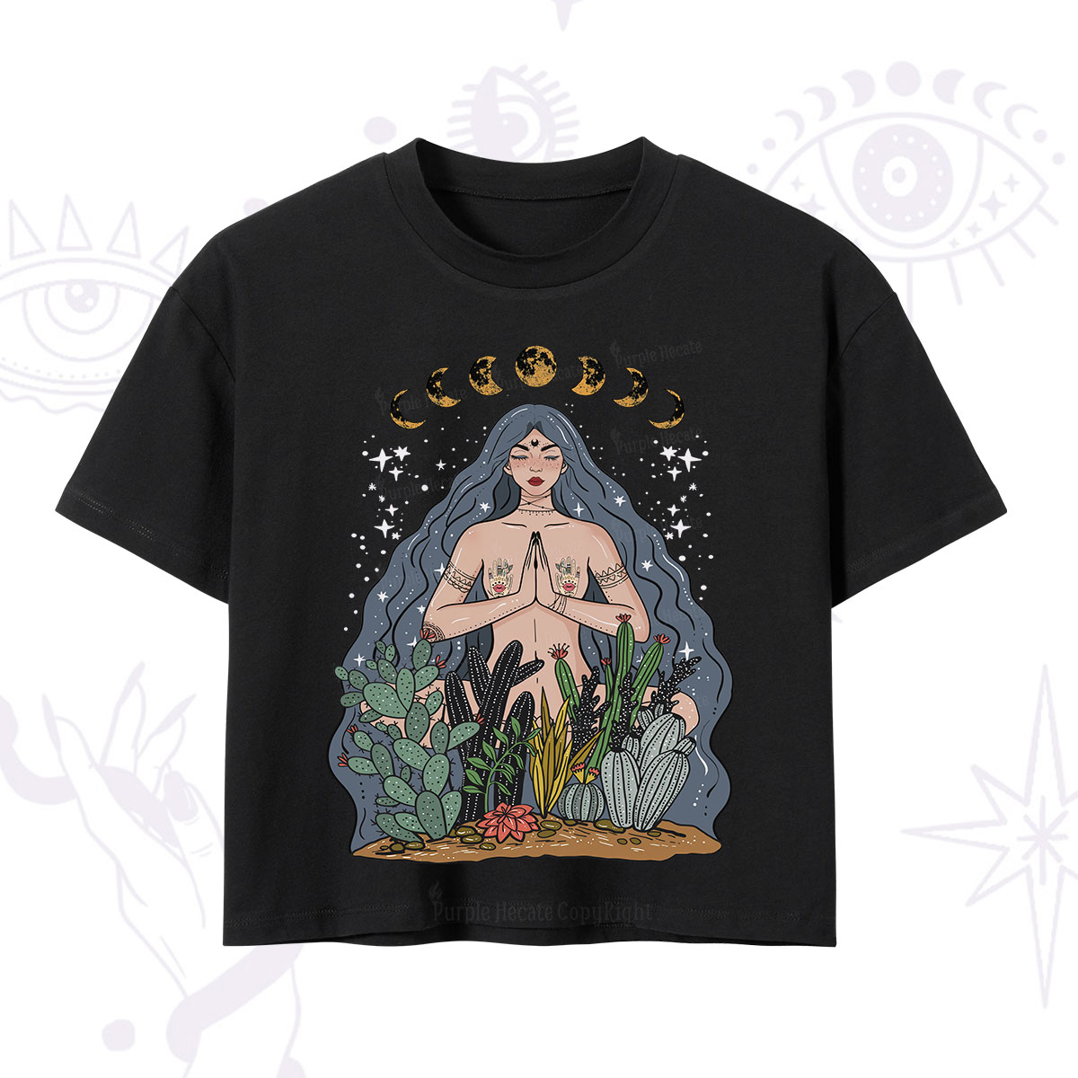 Purplehecate Goddess of Growth Crop T-Shirt