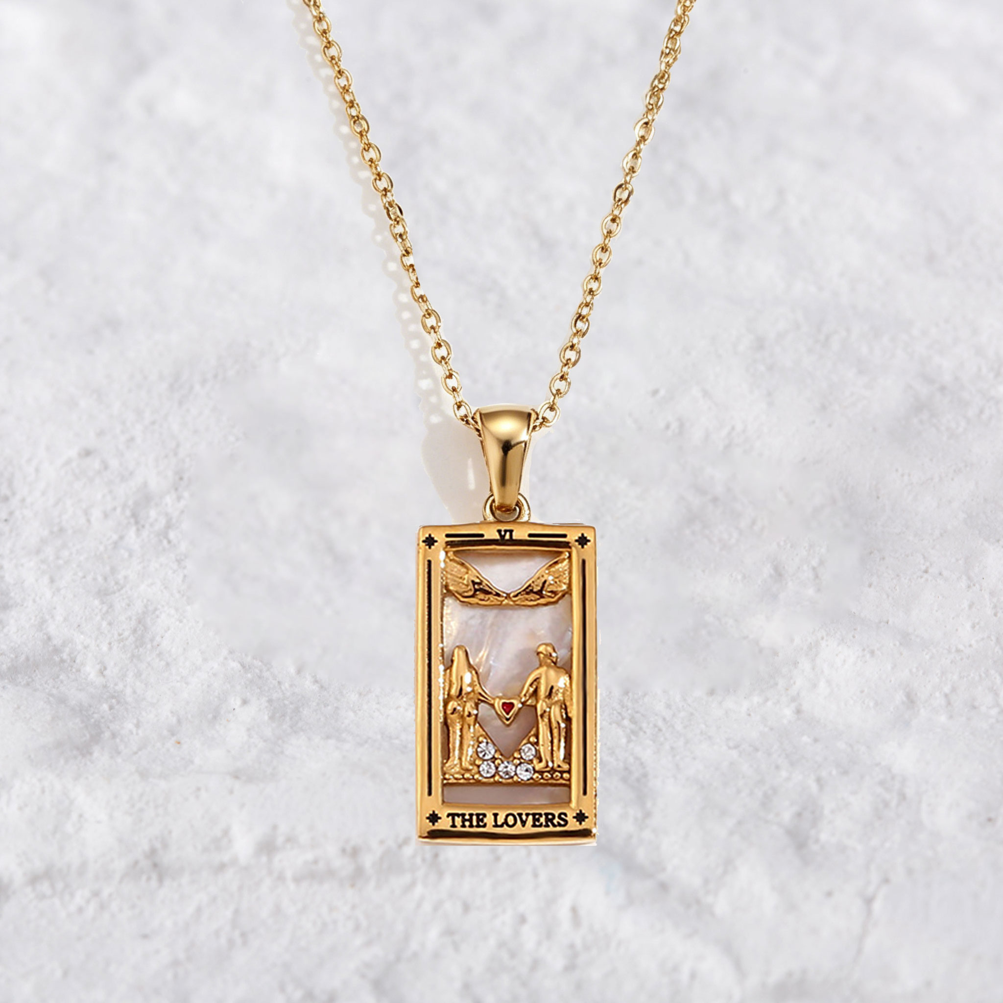 Purplehecate The Lovers Tarot Necklace