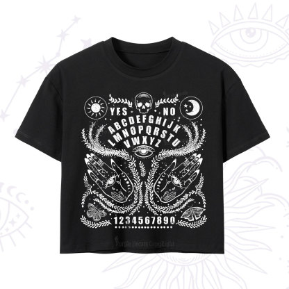 Purplehecate Ouija Spirit Board Crop T-Shirt