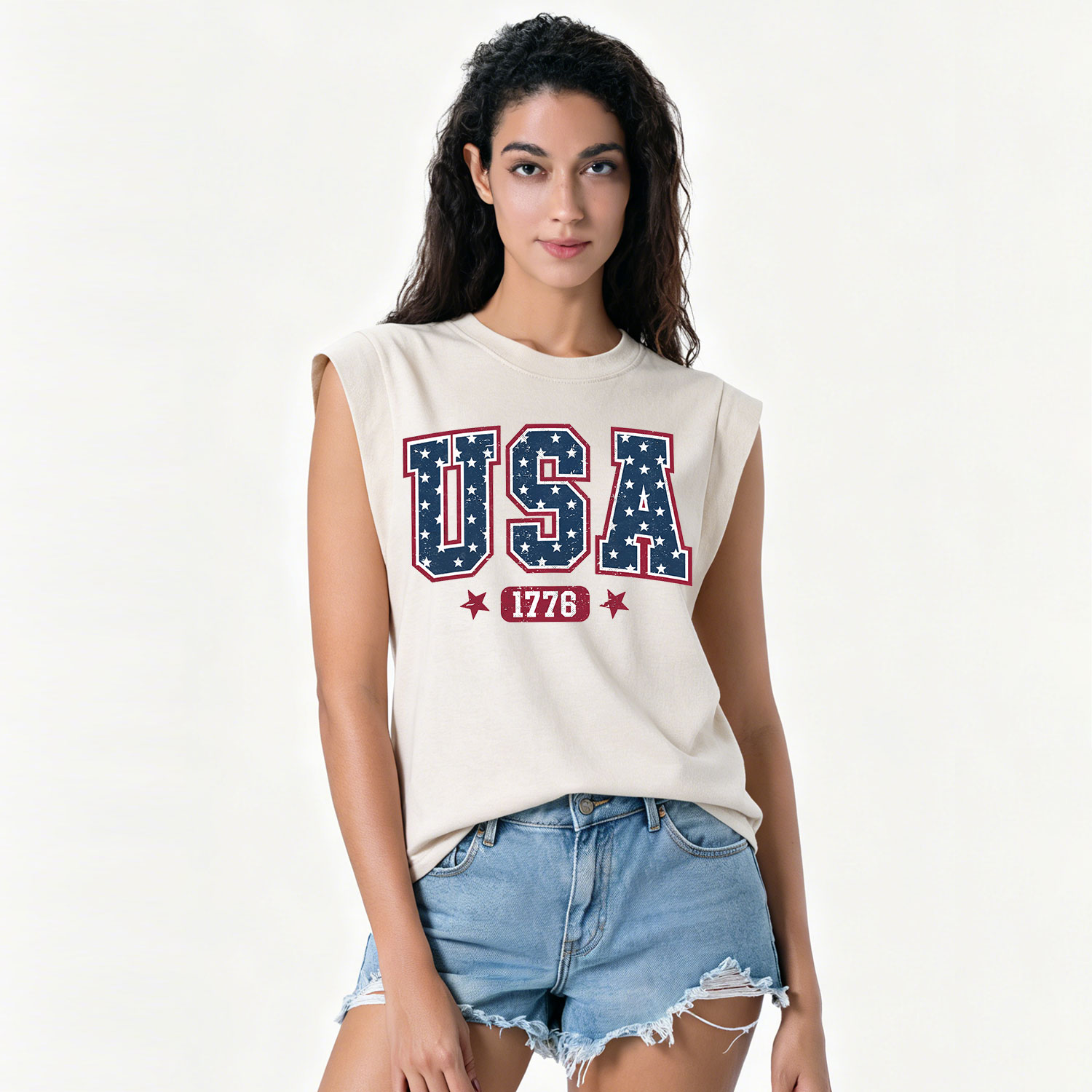 Purplehecate Retro USA 1776 Vintage Washed Tank