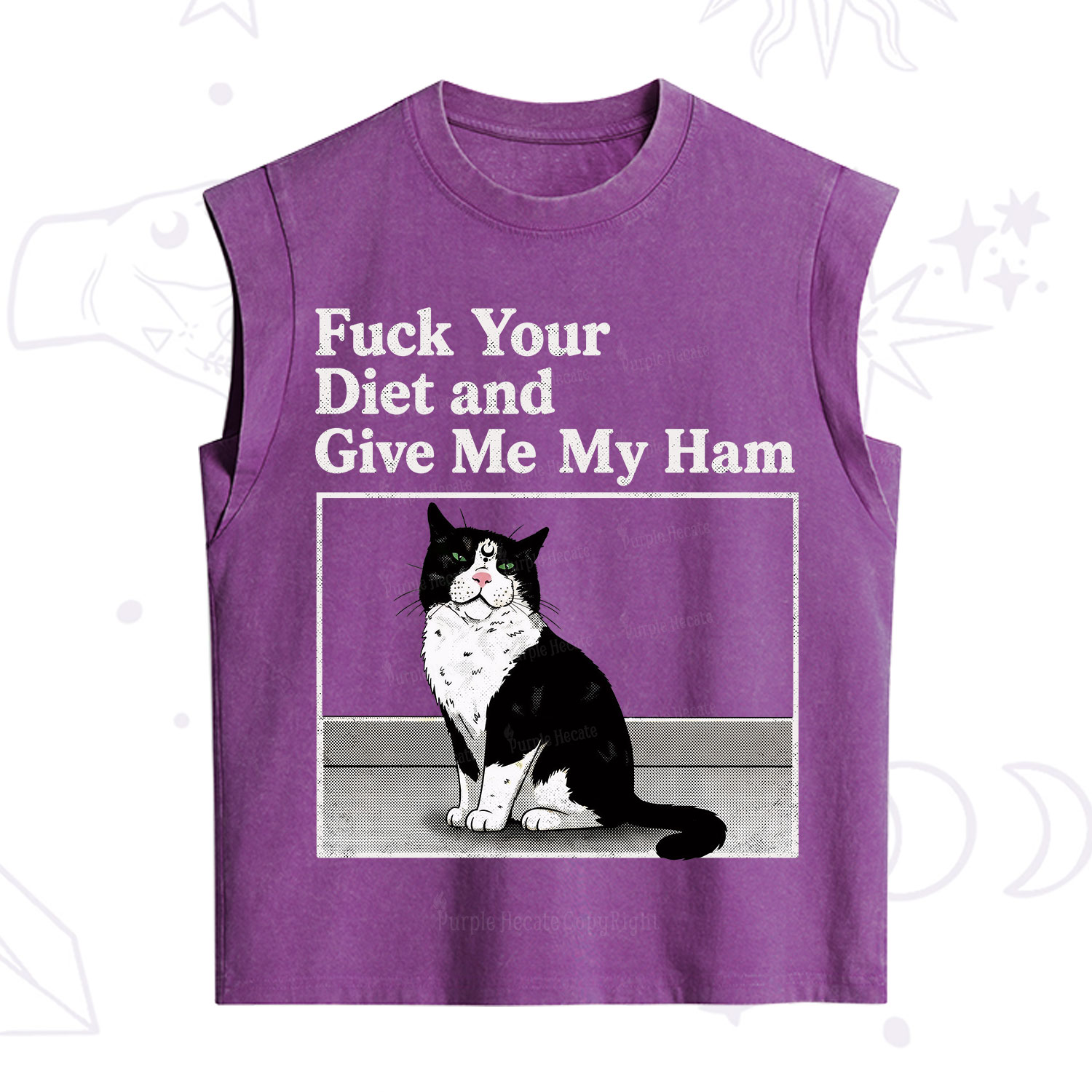 Purplehecate Fuck Your Diet and Give Me My Ham Vintage Washed Tank