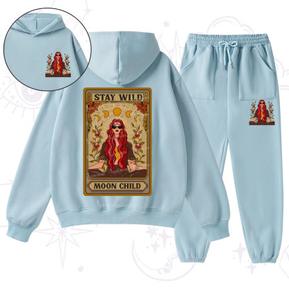 Purplehecate The Stay Wild Moon Child Oracle Card Fleece Hoodie Suit