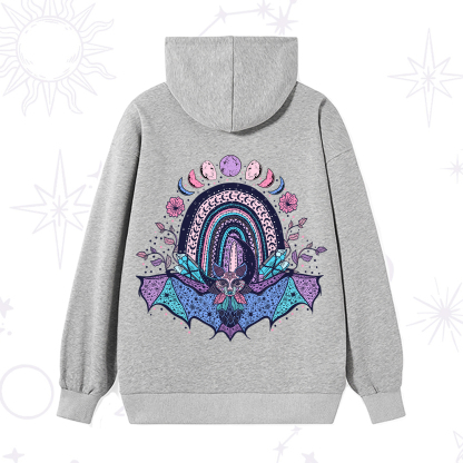 Purplehecate Moon Phase Bat Hoodie