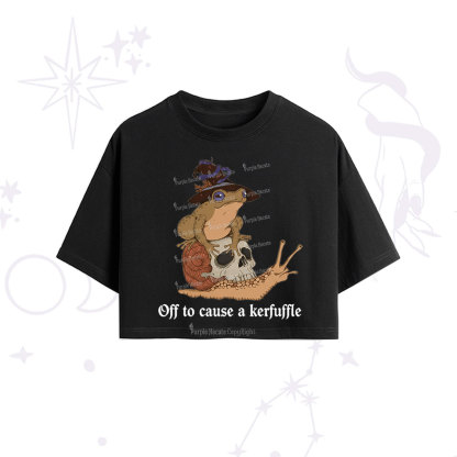 Purplehecate Off To Cause A Kerfuffle Crop T-Shirt