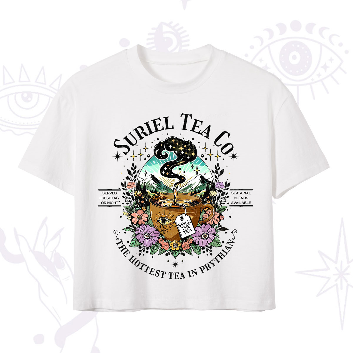 Purplehecate The Forest Tea Oracle Crop T-Shirt