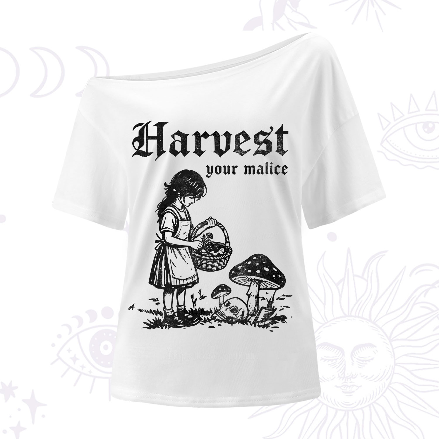 Purplehecate Harvest Your Malice One Shoulder T-Shirt