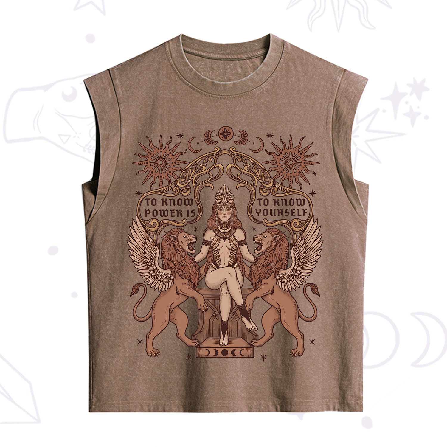 Purplehecate Awakening of Power and Self-Knowledge Vintage Washed Tank