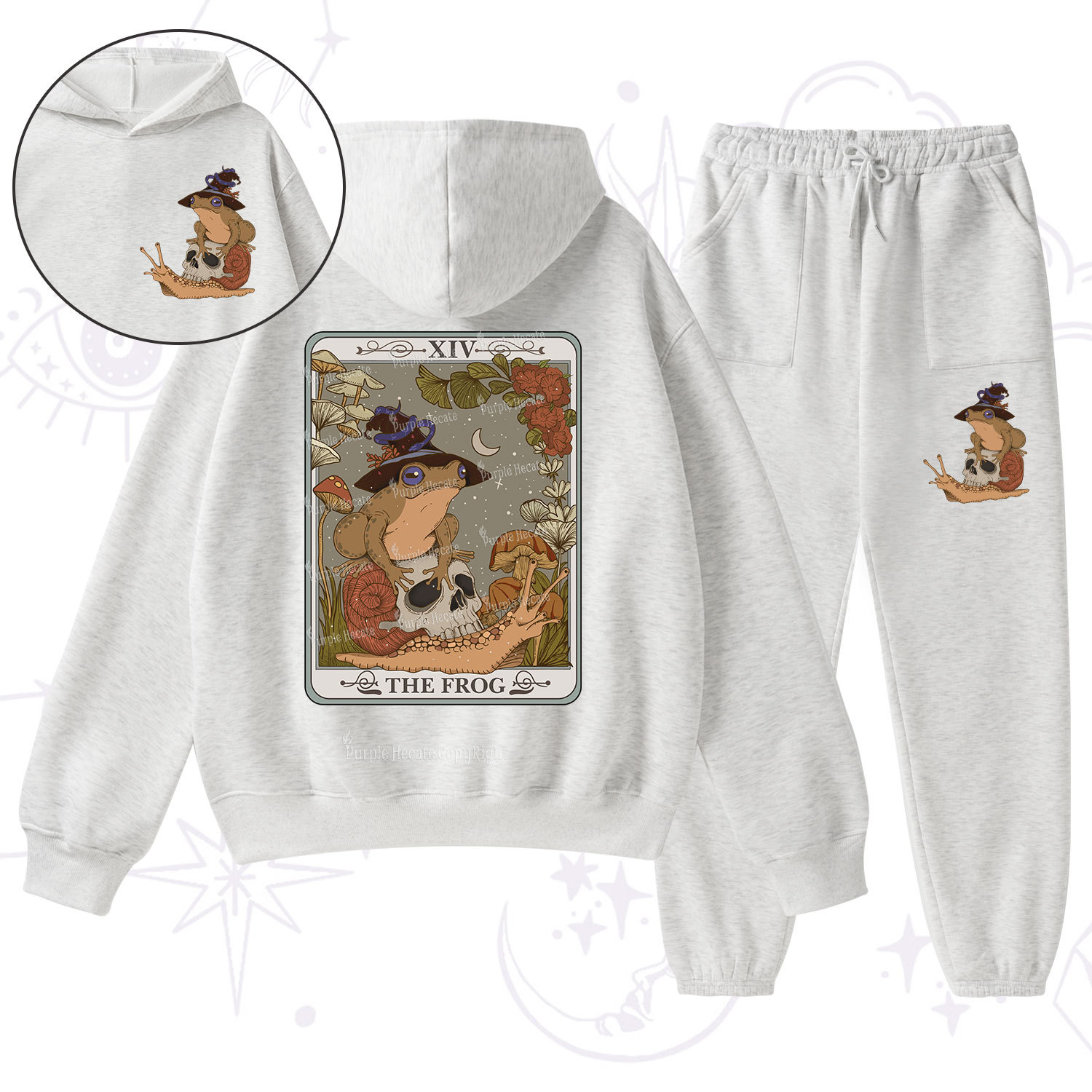 Purplehecate The Frog Tarot Fleece Hoodie Suit