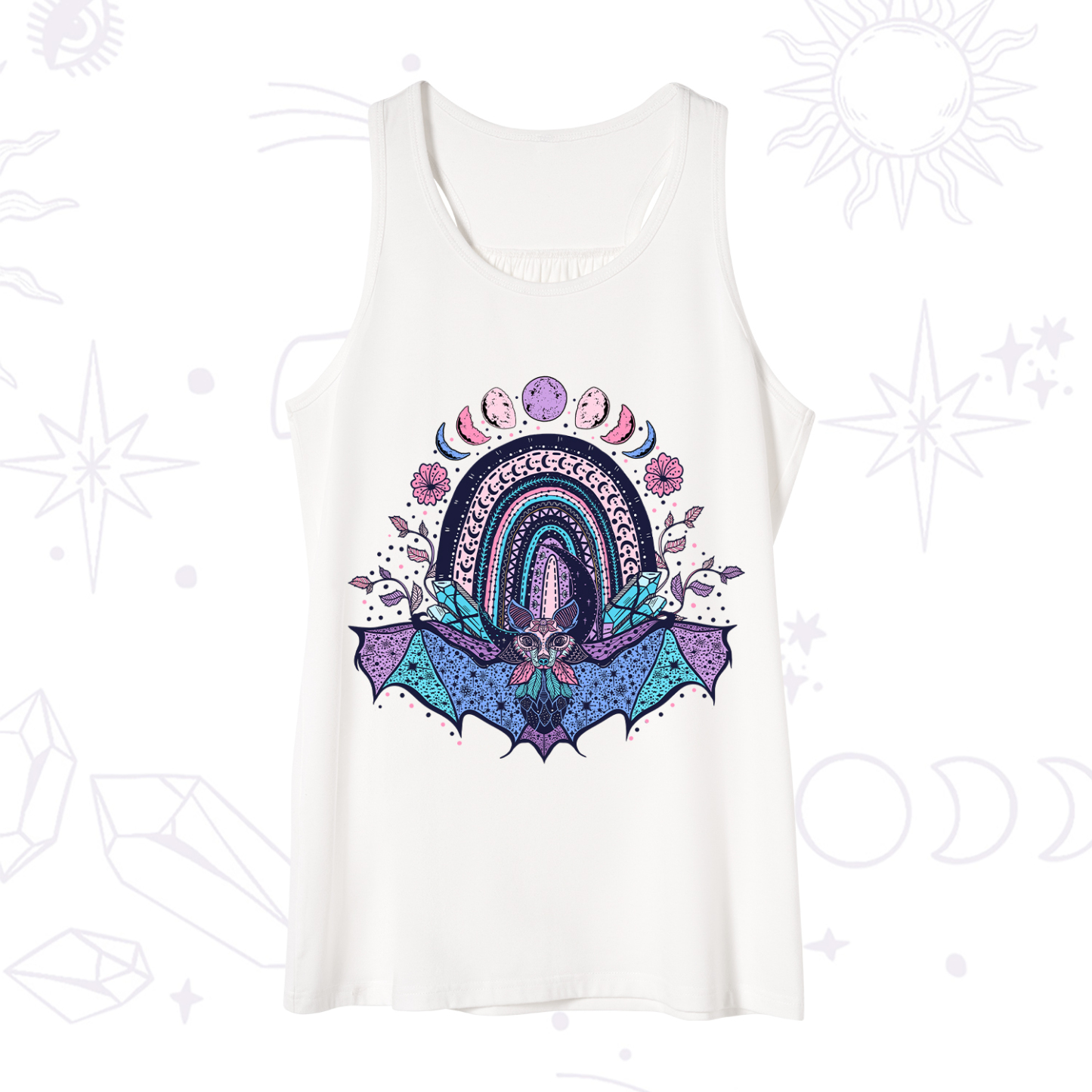 Purplehecate Moon Phase Bat Tank