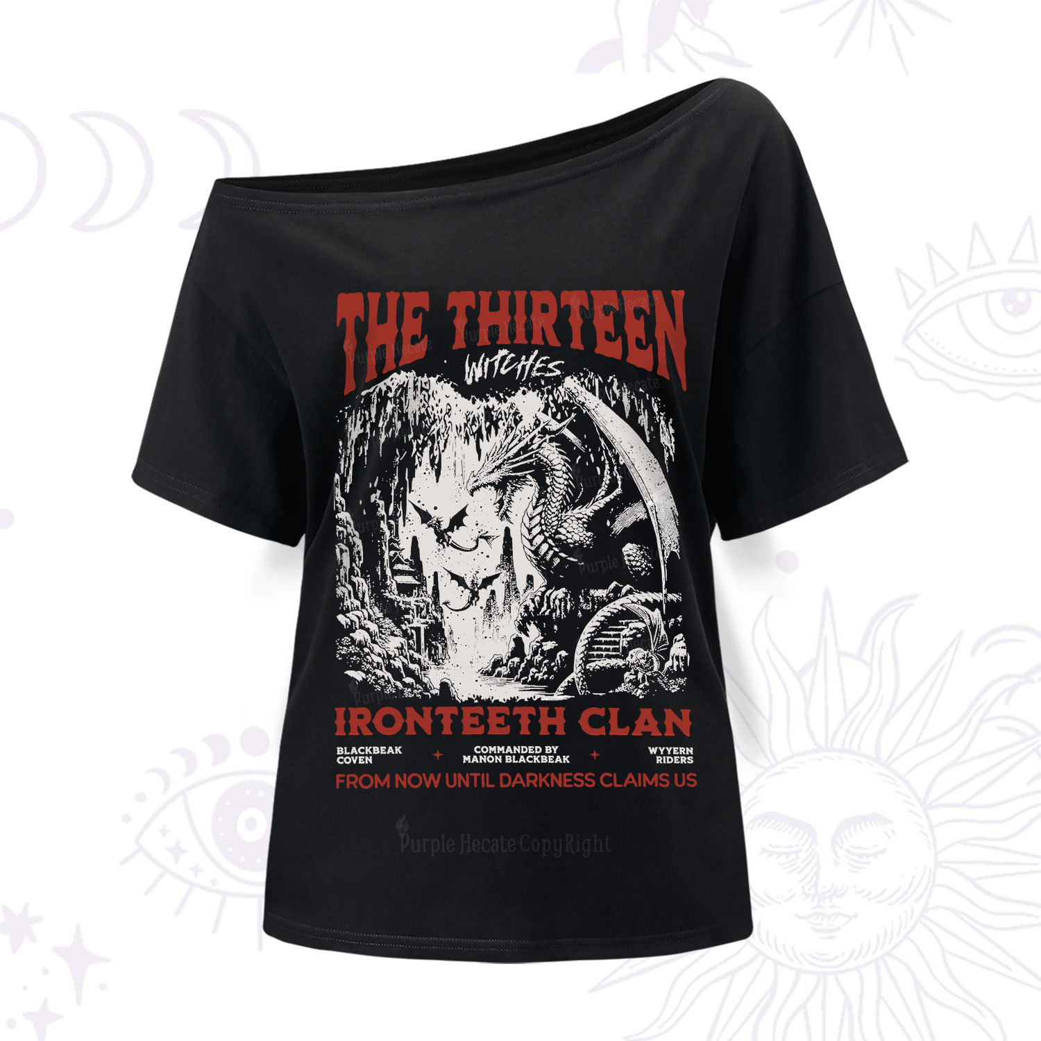 Purplehecate Thirteen Winged Sisters One Shoulder T-Shir