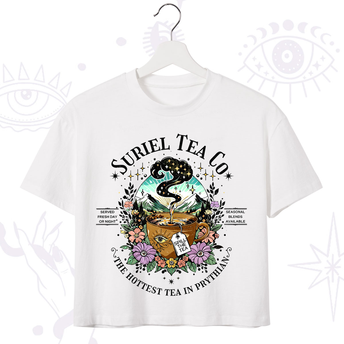 Purplehecate The Forest Tea Oracle Crop T-Shirt