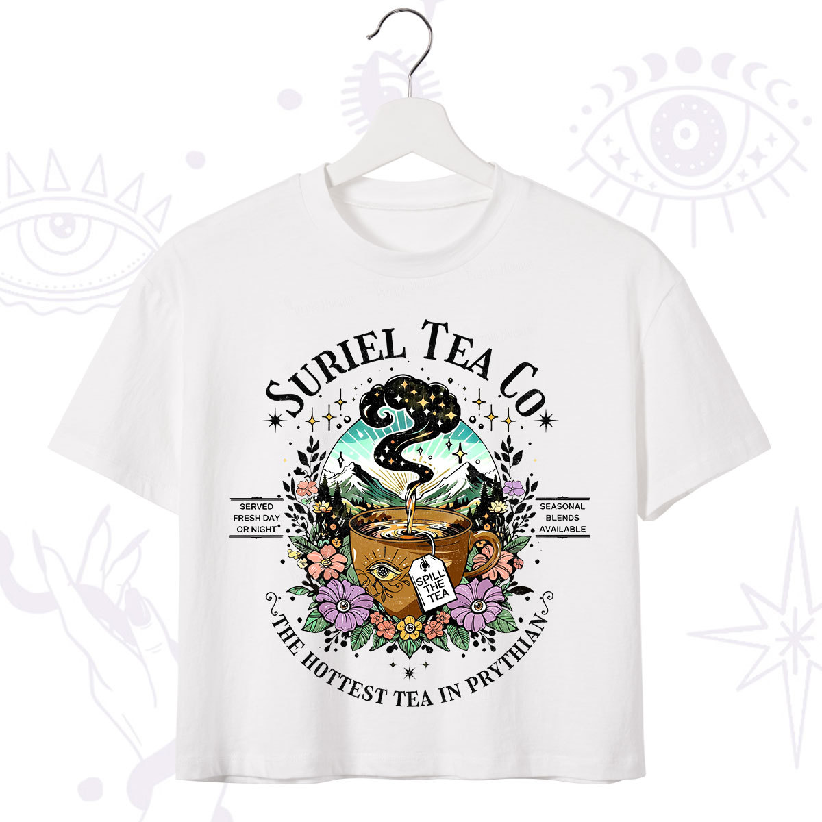 Purplehecate The Forest Tea Oracle Crop T-Shirt